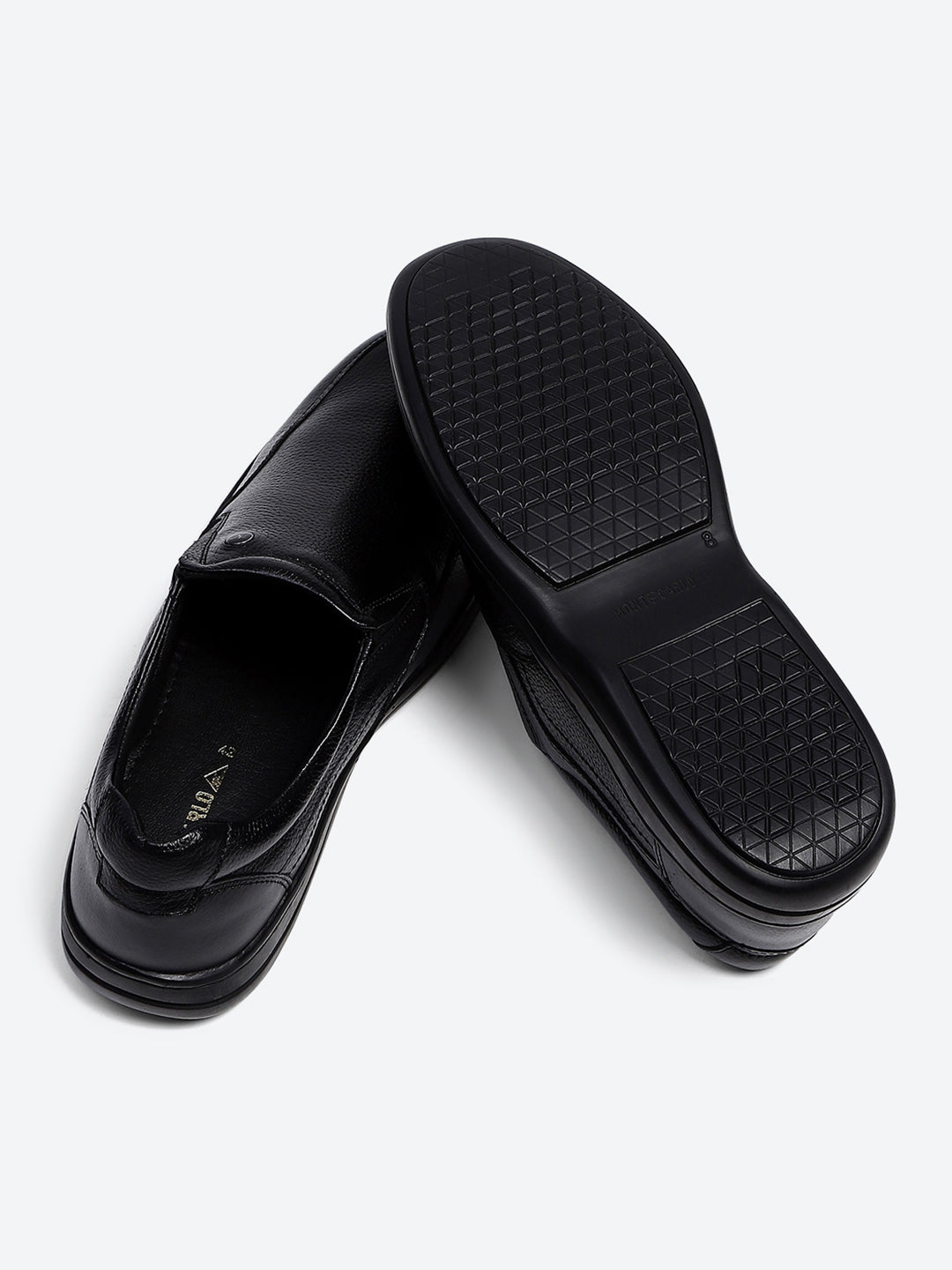 Monte Carlo Black Comfort Slip on Formal Shoes for Men