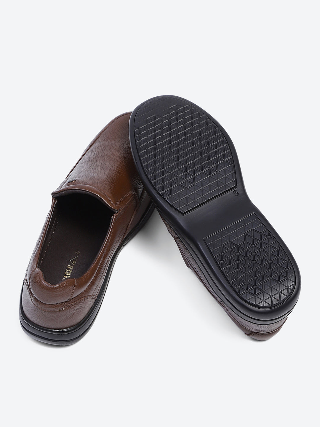 Monte Carlo Brown Comfort Slip on Formal Shoes for Men