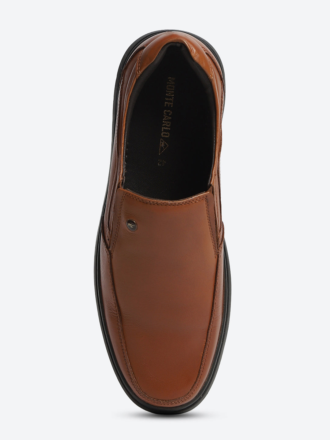 Monte Carlo Tan Comfortable Slip on Formal Shoes for Men