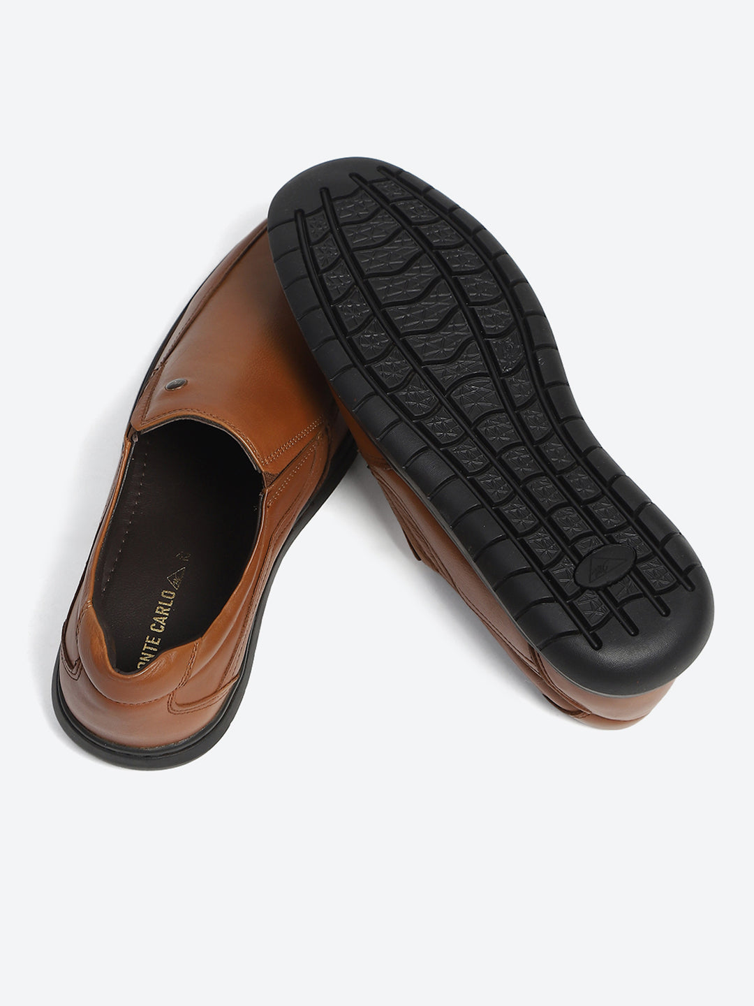 Monte Carlo Tan Comfortable Slip on Formal Shoes for Men