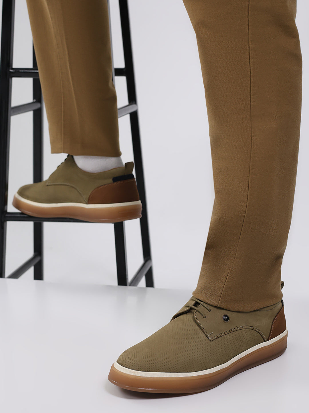 Monte Carlo Olive Casual Lace Up Sneakers Shoes for Men