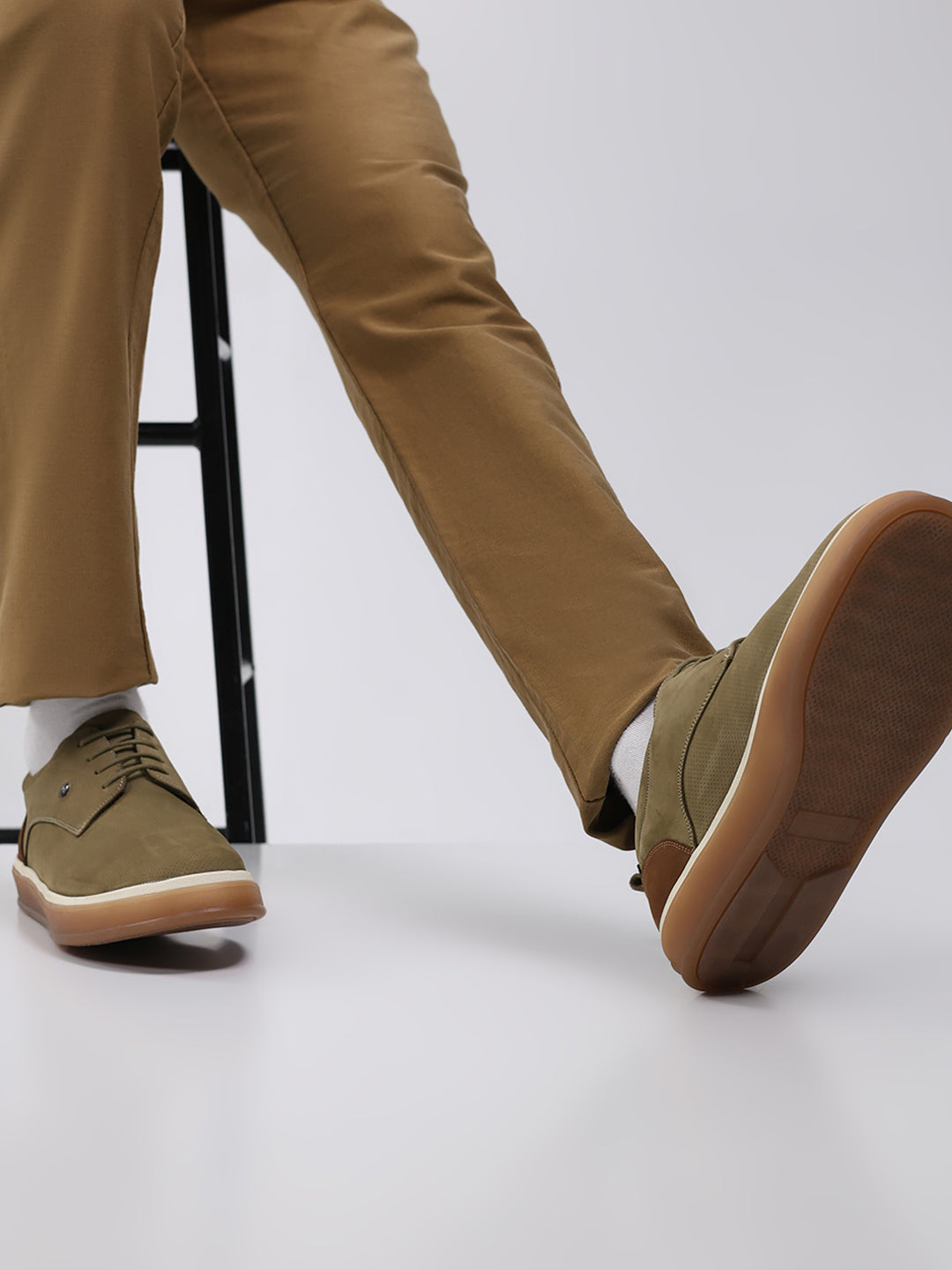 Monte Carlo Olive Casual Lace Up Sneakers Shoes for Men