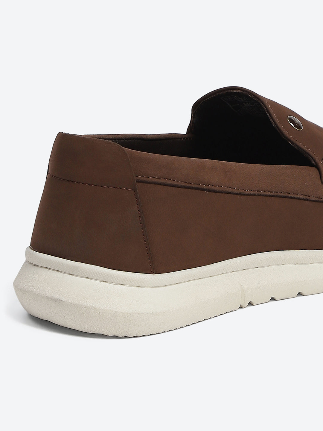 Monte Carlo Brown Light Weight Nu Buck Leather Casual Slip on Loafers for Men