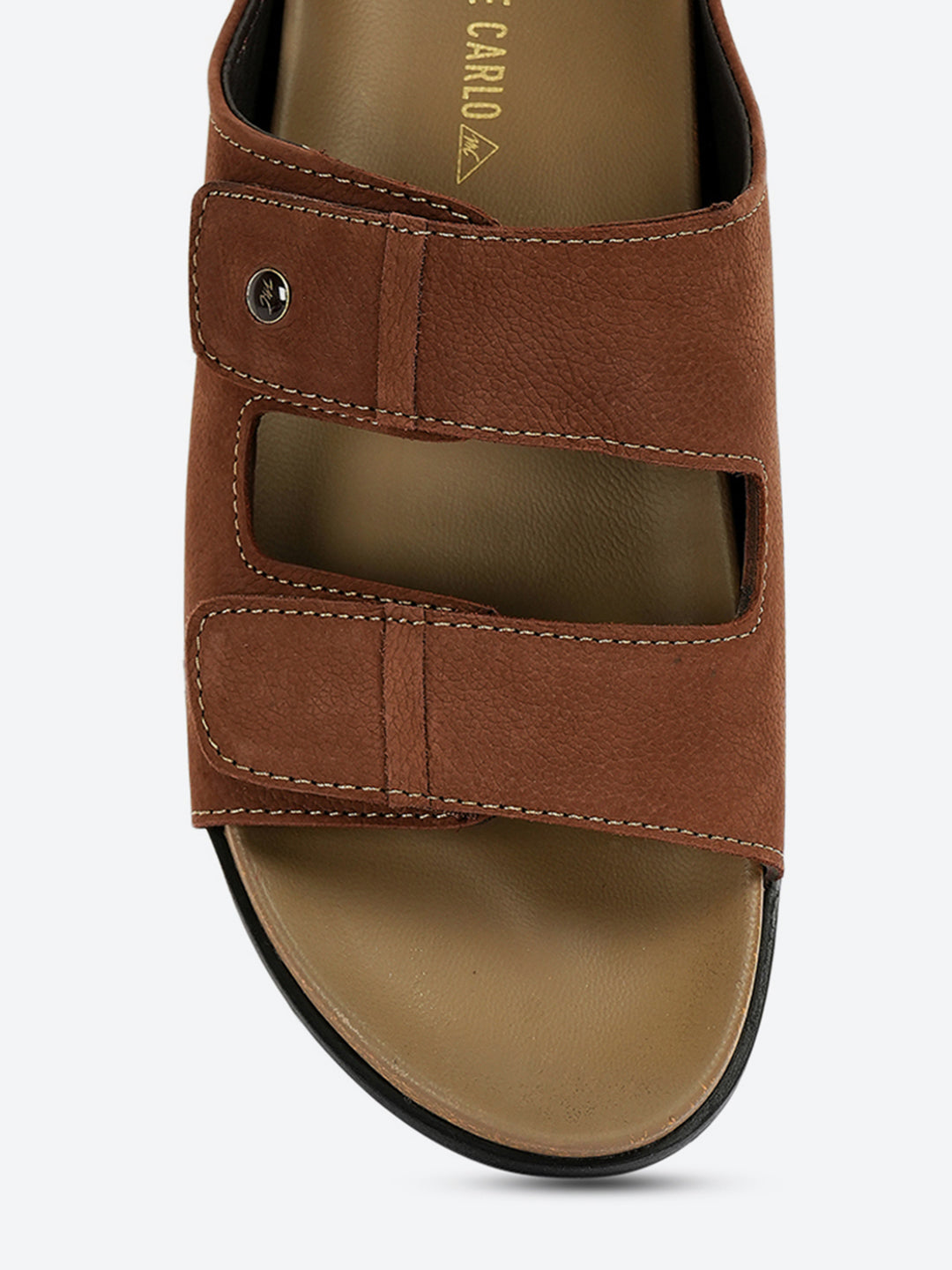 Men Brown Slip on Leather Sandals