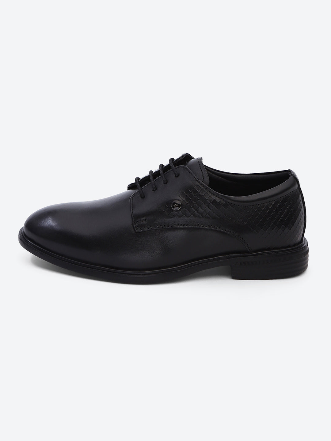 Monte Carlo Black Polished Finish Formal & Business Lace Up Style Derby Dress Shoes for Men