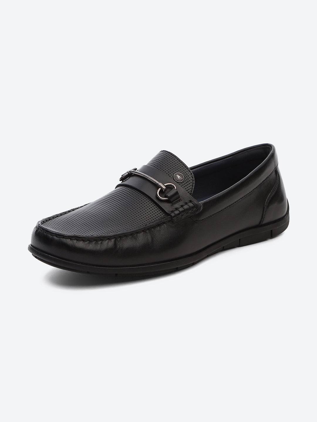 Men Black Slip on Genuine Leather Loafers