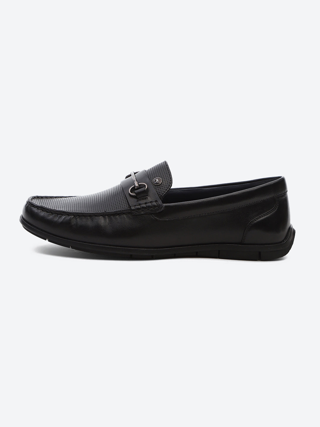 Men Black Slip on Genuine Leather Loafers