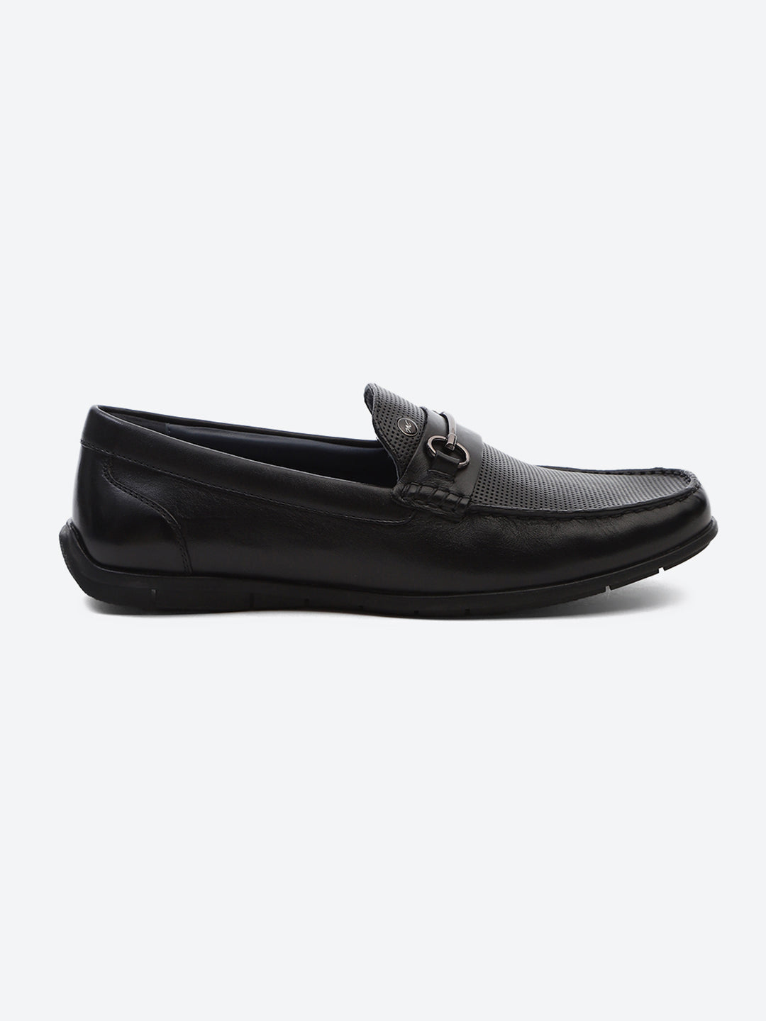 Men Black Slip on Genuine Leather Loafers