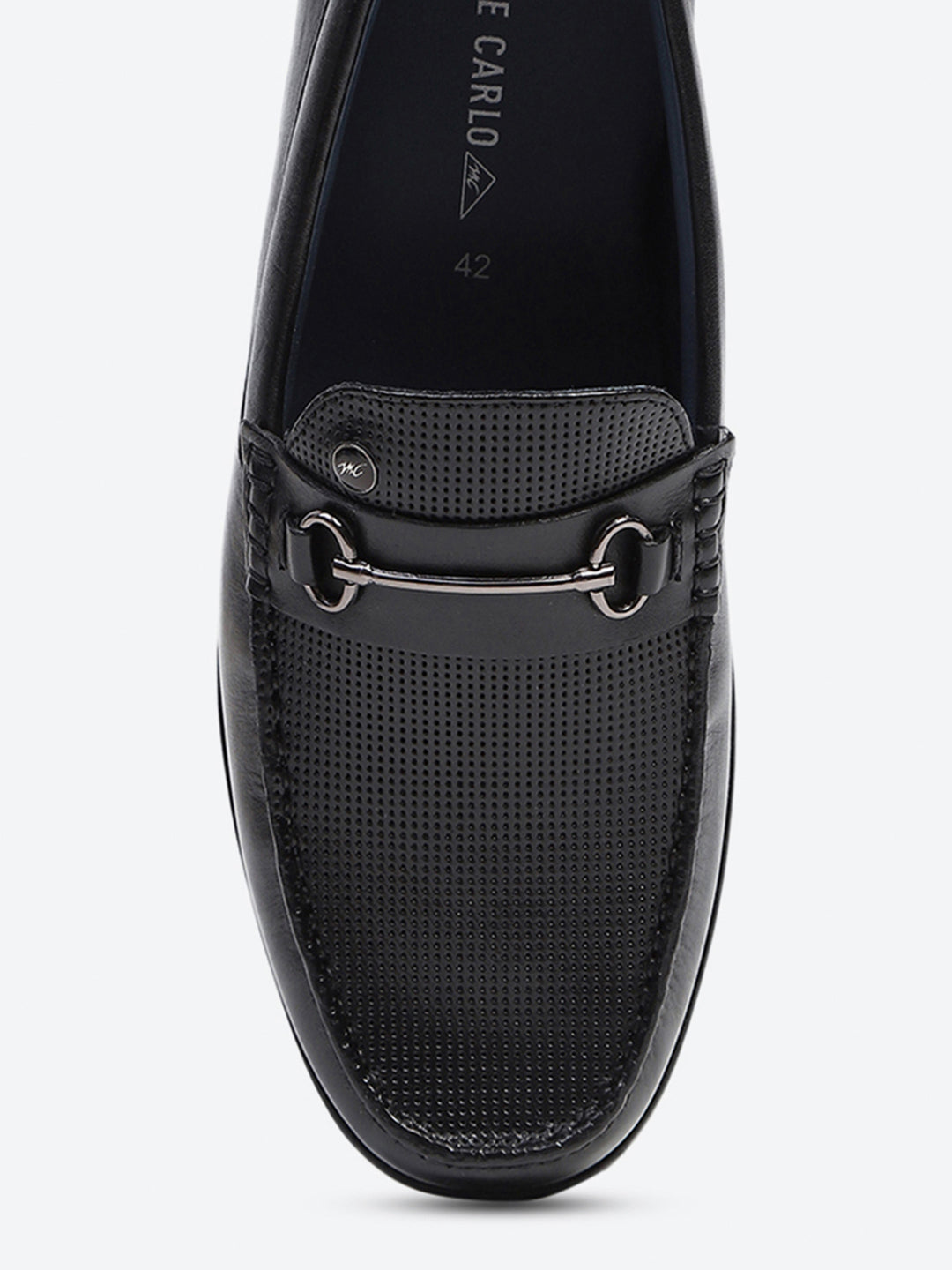 Men Black Slip on Genuine Leather Loafers