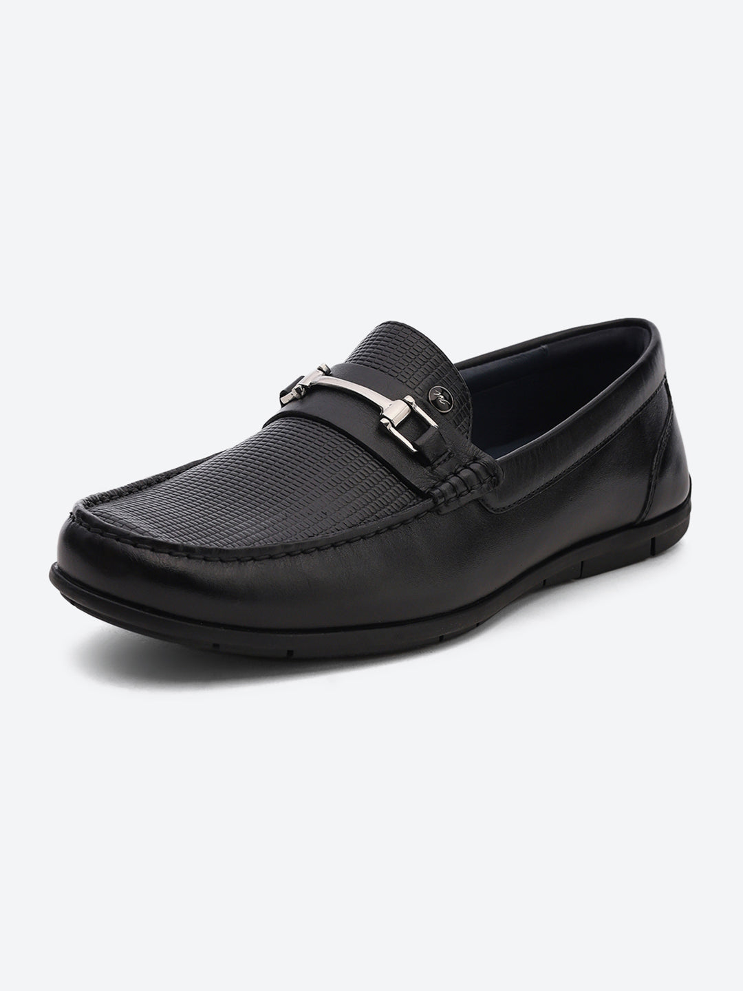 Men Black Slip on Genuine Leather Loafers