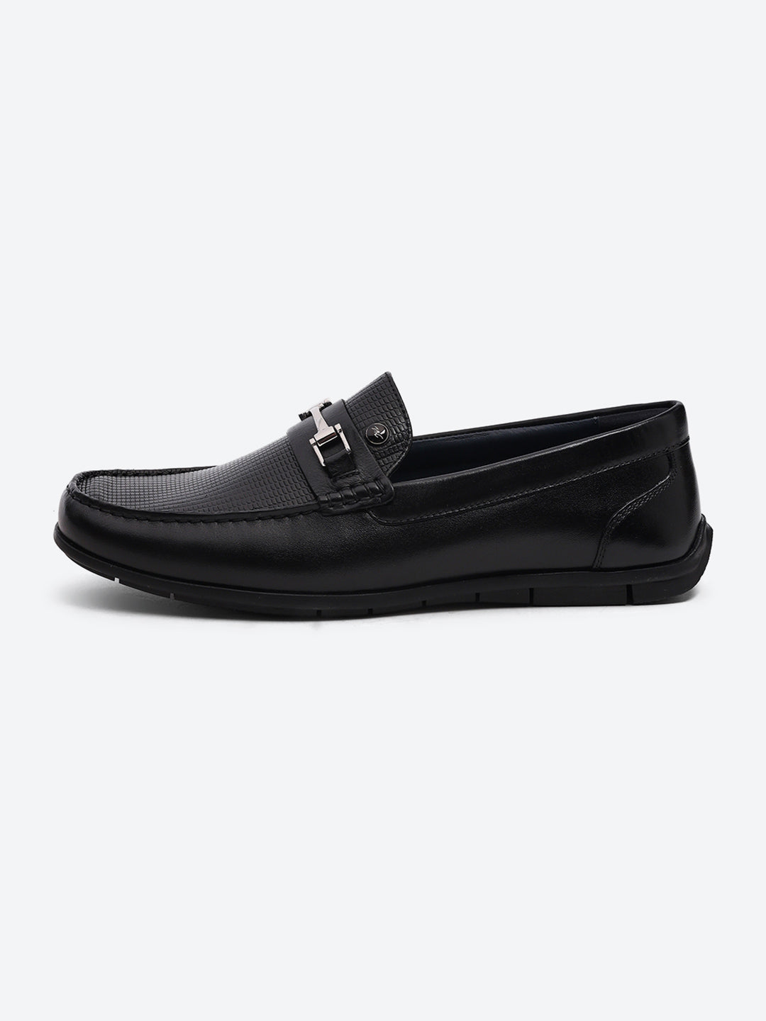 Men Black Slip on Genuine Leather Loafers