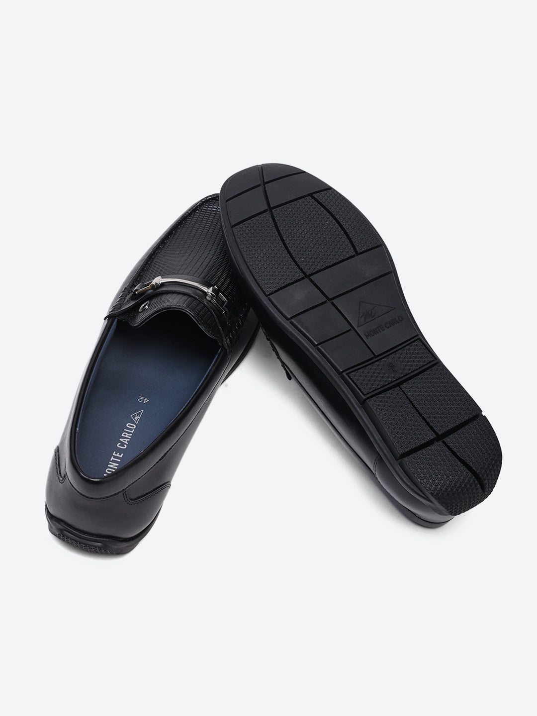 Men Black Slip on Genuine Leather Loafers