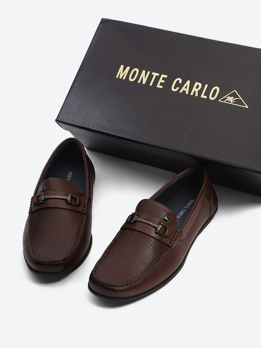 Men Brown Slip on Genuine Leather Loafers