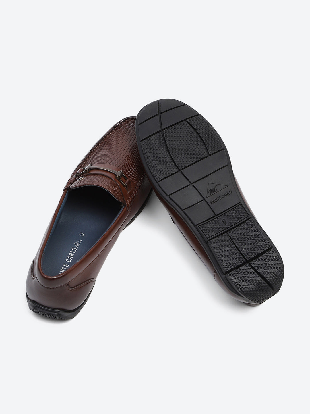Men Brown Slip on Genuine Leather Loafers