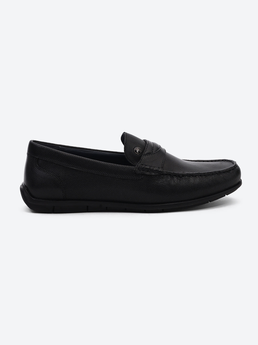 Men Black Slip on Genuine Leather Loafers