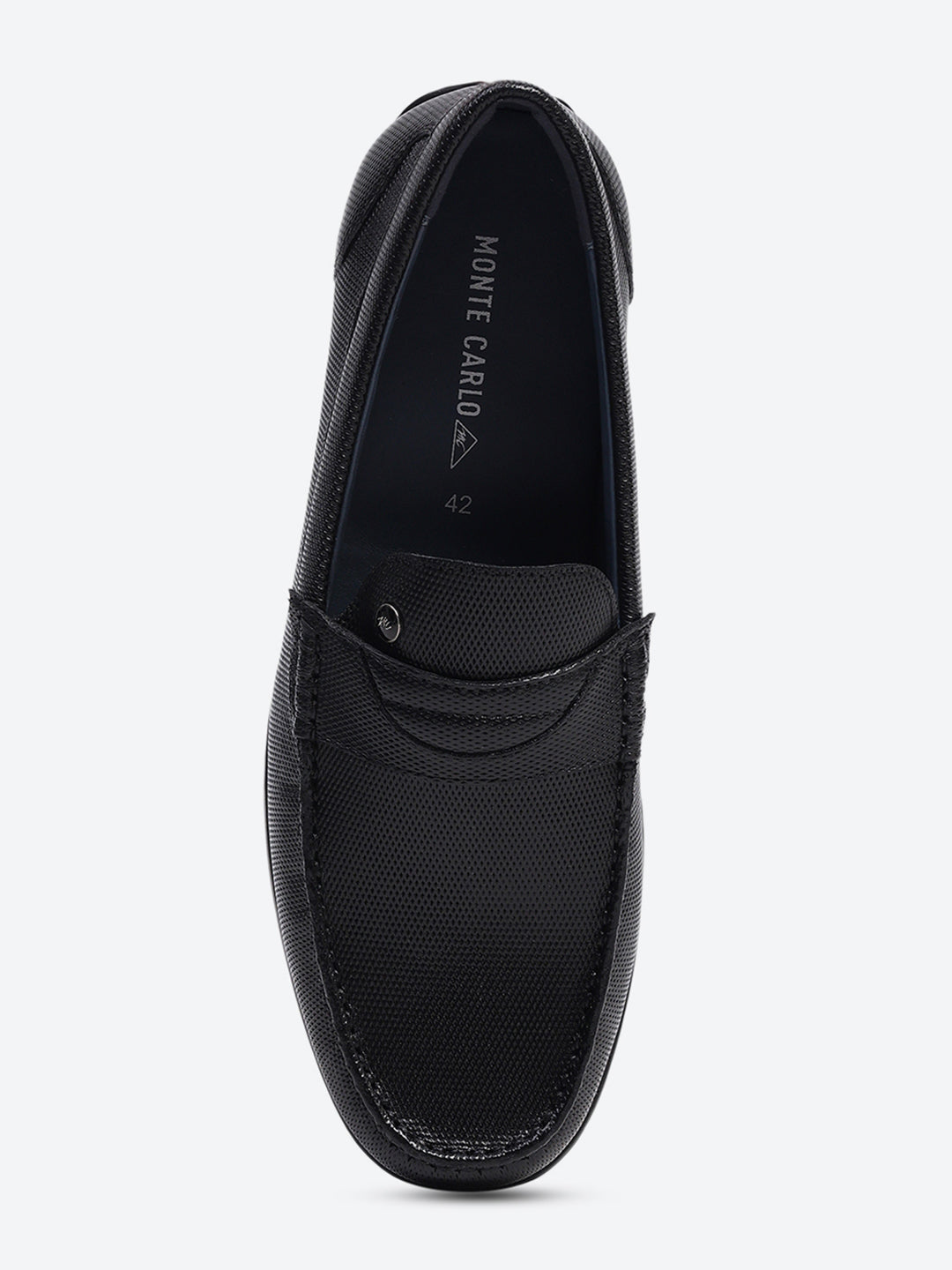Men Black Slip on Genuine Leather Loafers