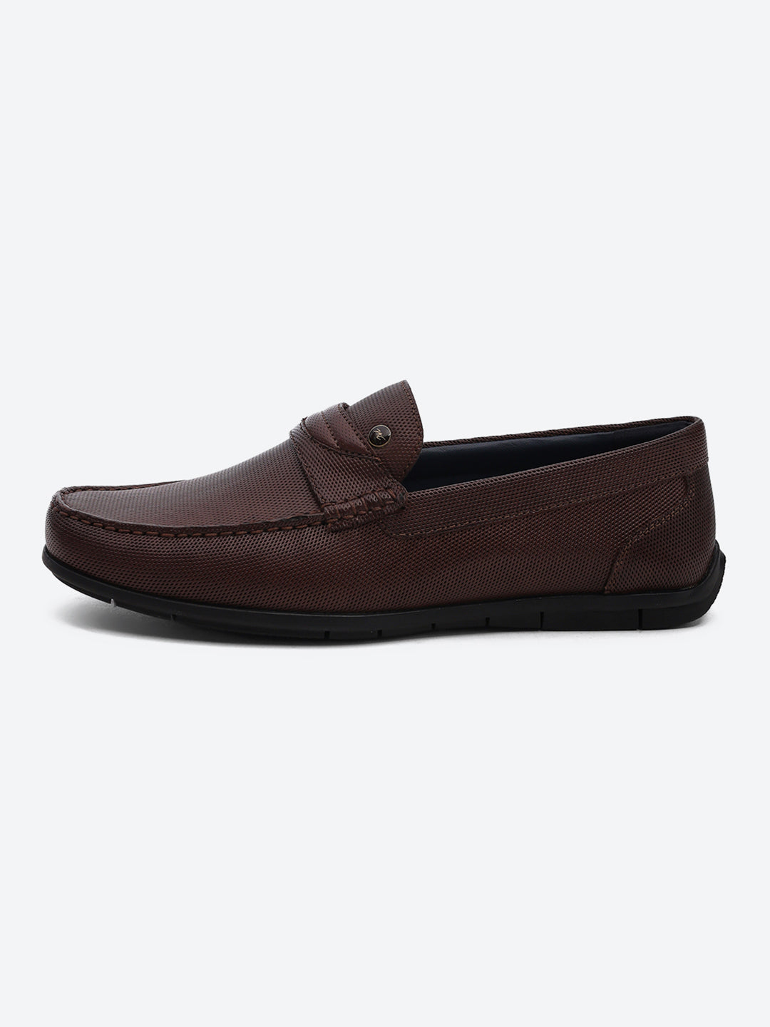 Men Brown Slip on Genuine Leather Loafers