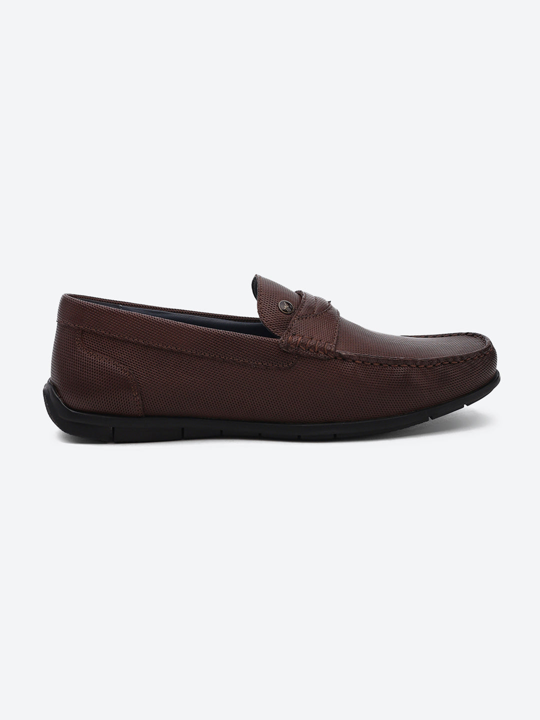 Men Brown Slip on Genuine Leather Loafers