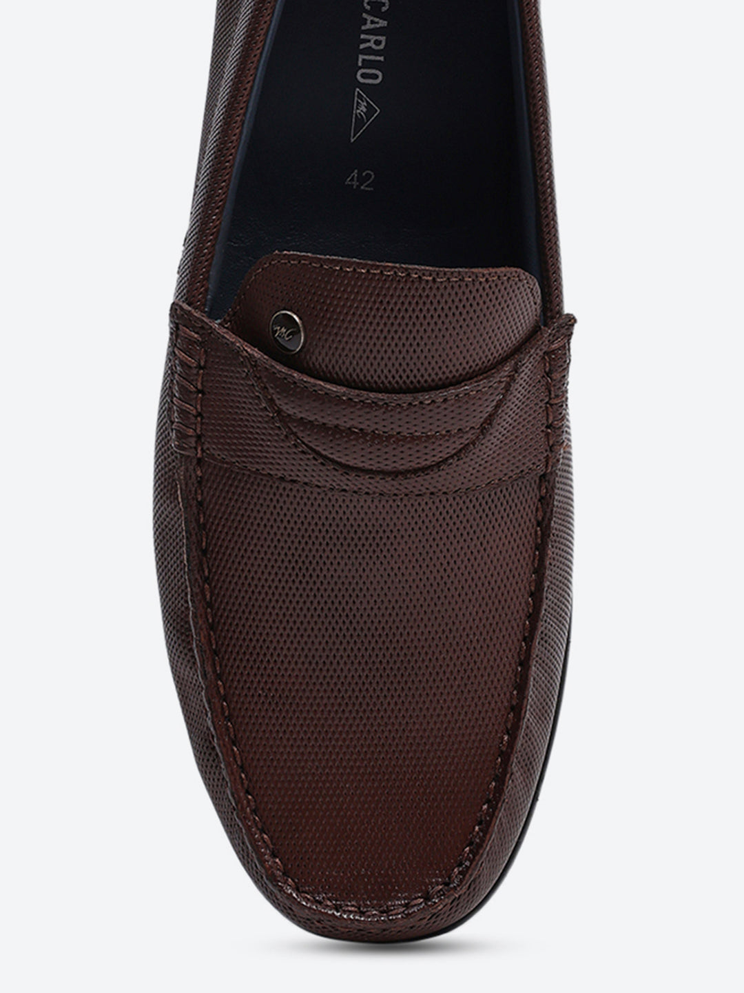 Men Brown Slip on Genuine Leather Loafers
