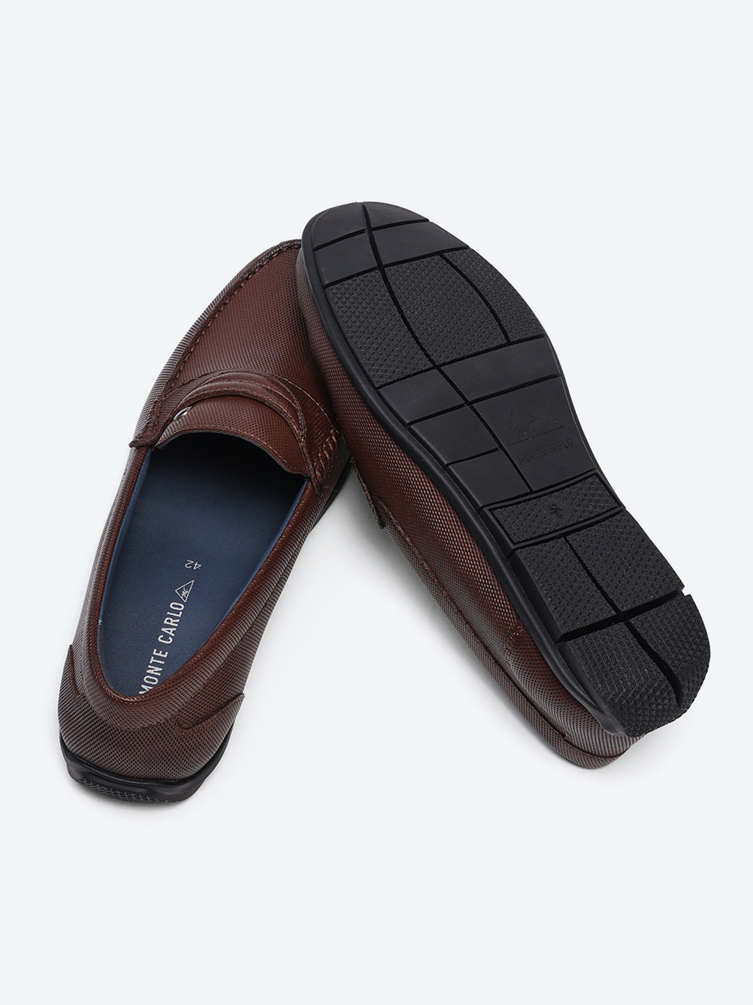 Men Brown Slip on Genuine Leather Loafers