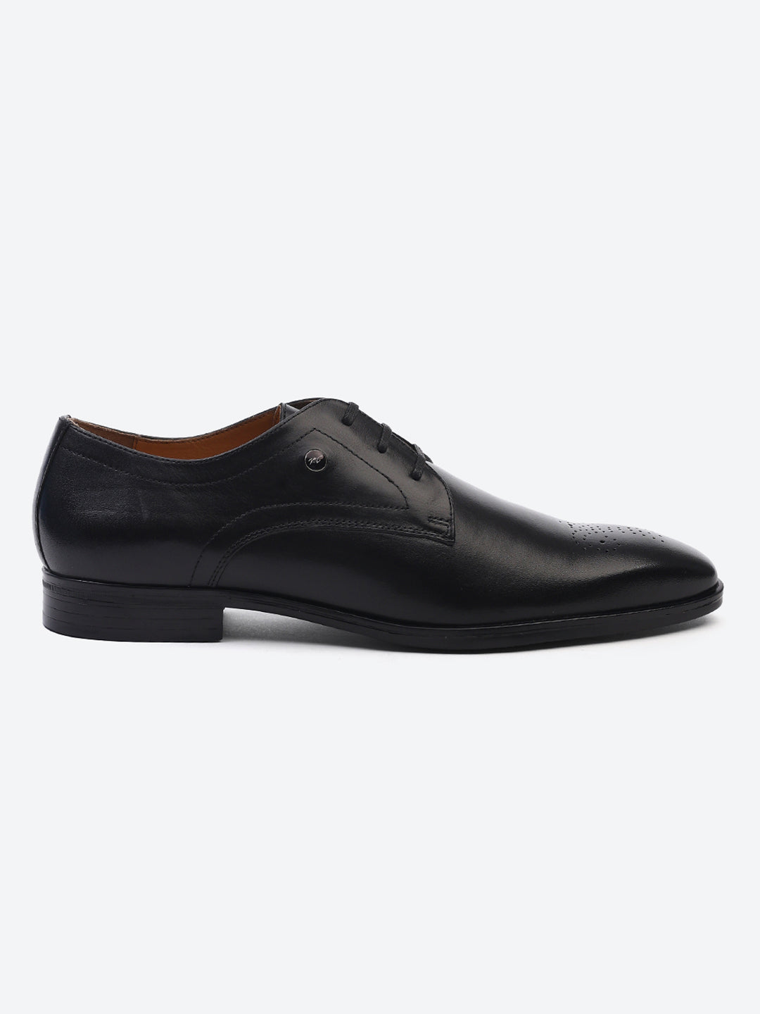 Men Black Lace Up Genuine Leather Formal Shoes