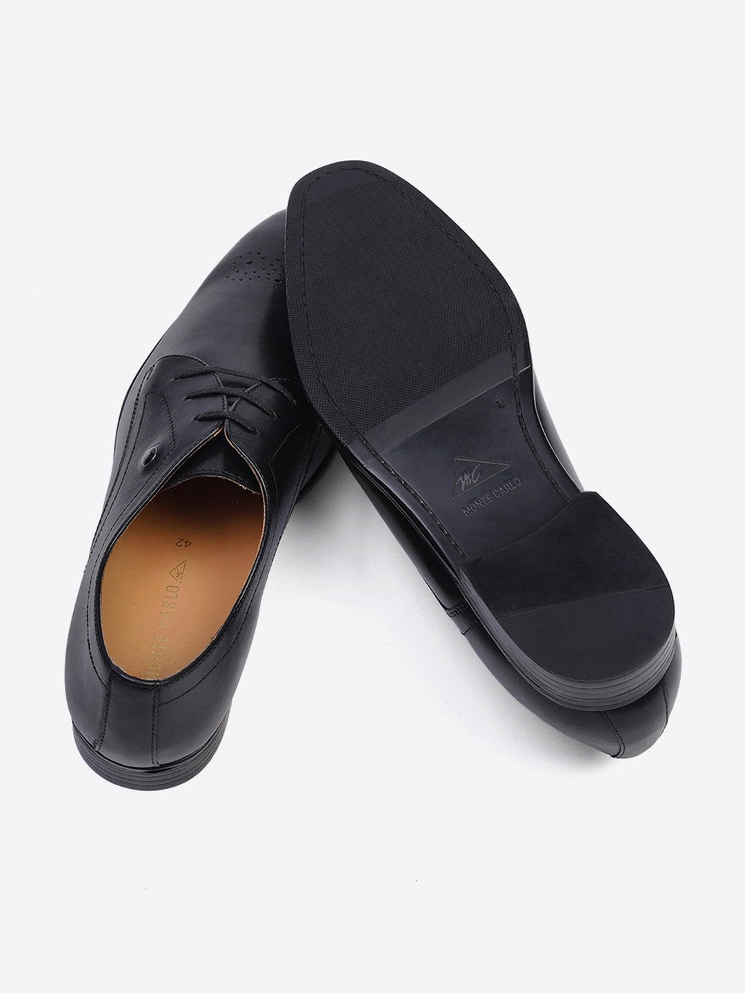 Men Black Lace Up Genuine Leather Formal Shoes