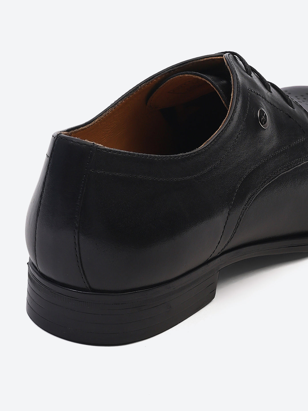 Men Black Lace Up Genuine Leather Formal Shoes