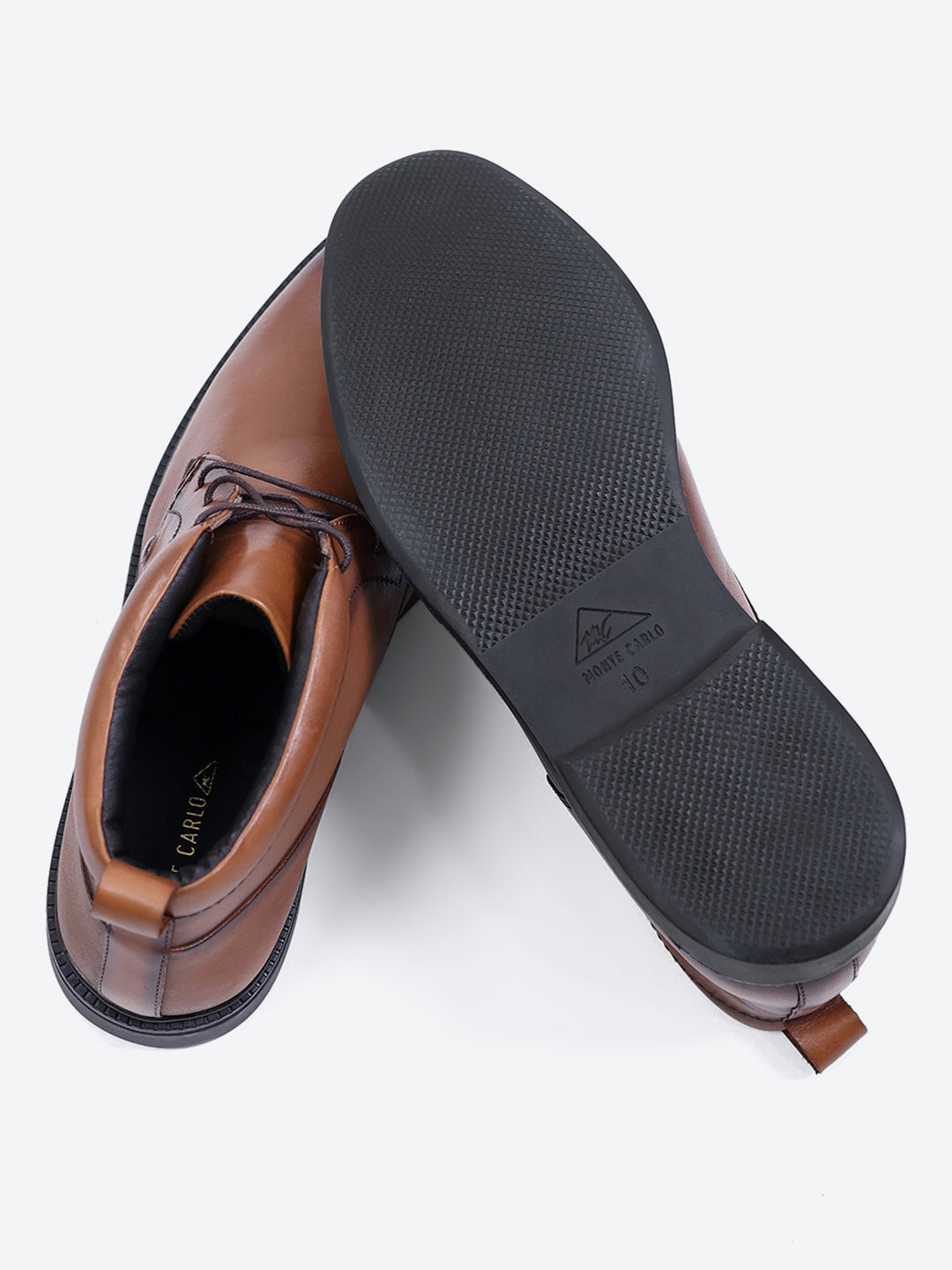 Monte Carlo Tan Lace Up Ankle Boots for Men