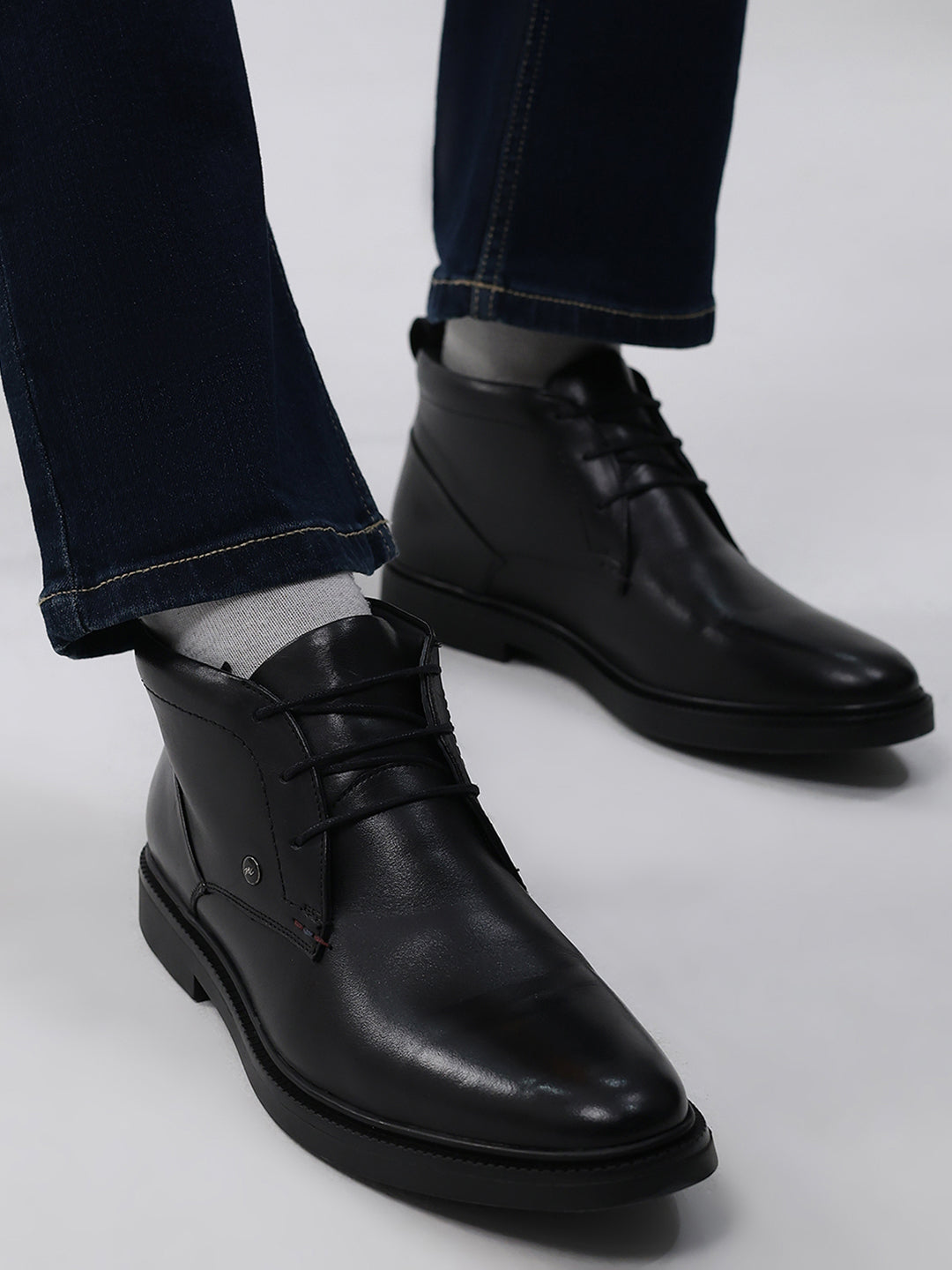 Monte Carlo Black Chukka Formal | Smart Casual Lace Up Ankle Boots for Men