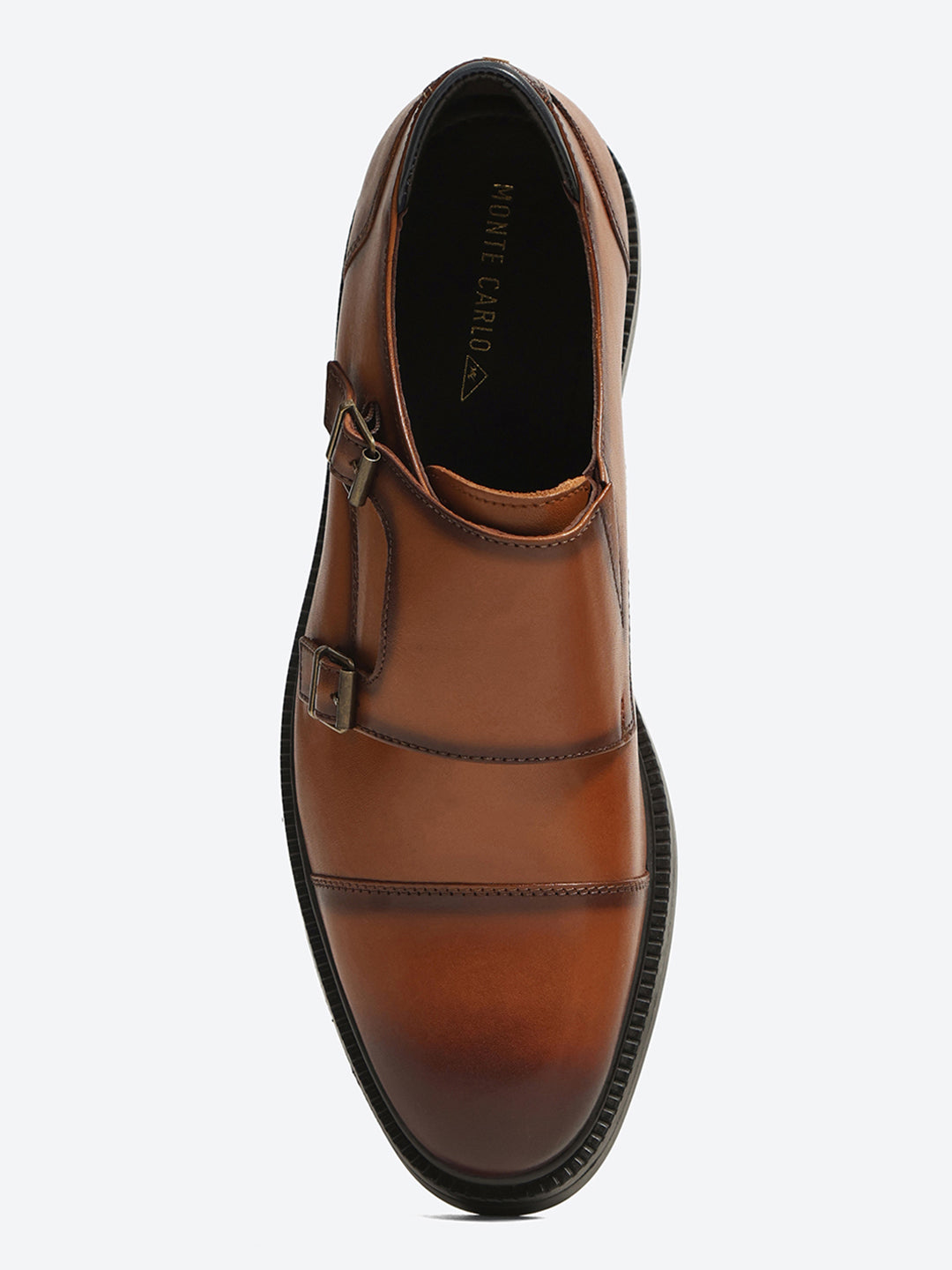 Monte Carlo Tan Double Monk Strap Formal Shoes for Men
