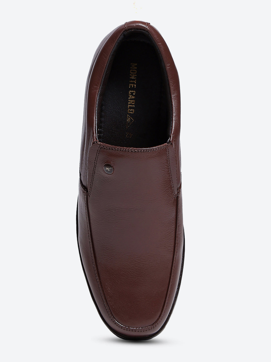 Men Brown Slip on Leather Shoes
