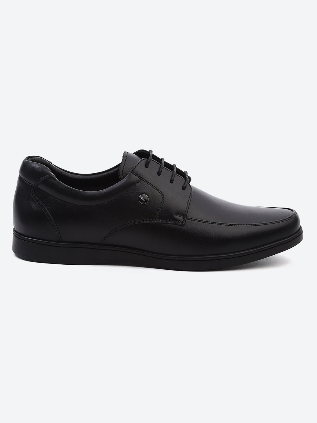 Men Black Solid Lace Up Genuine Leather Formal Derby