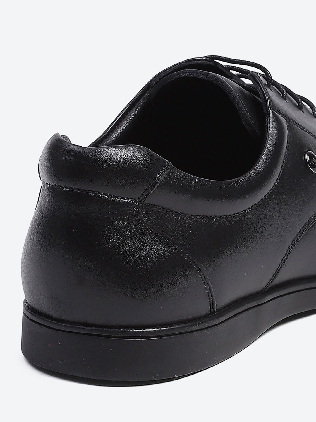 Men Black Solid Lace Up Genuine Leather Formal Derby