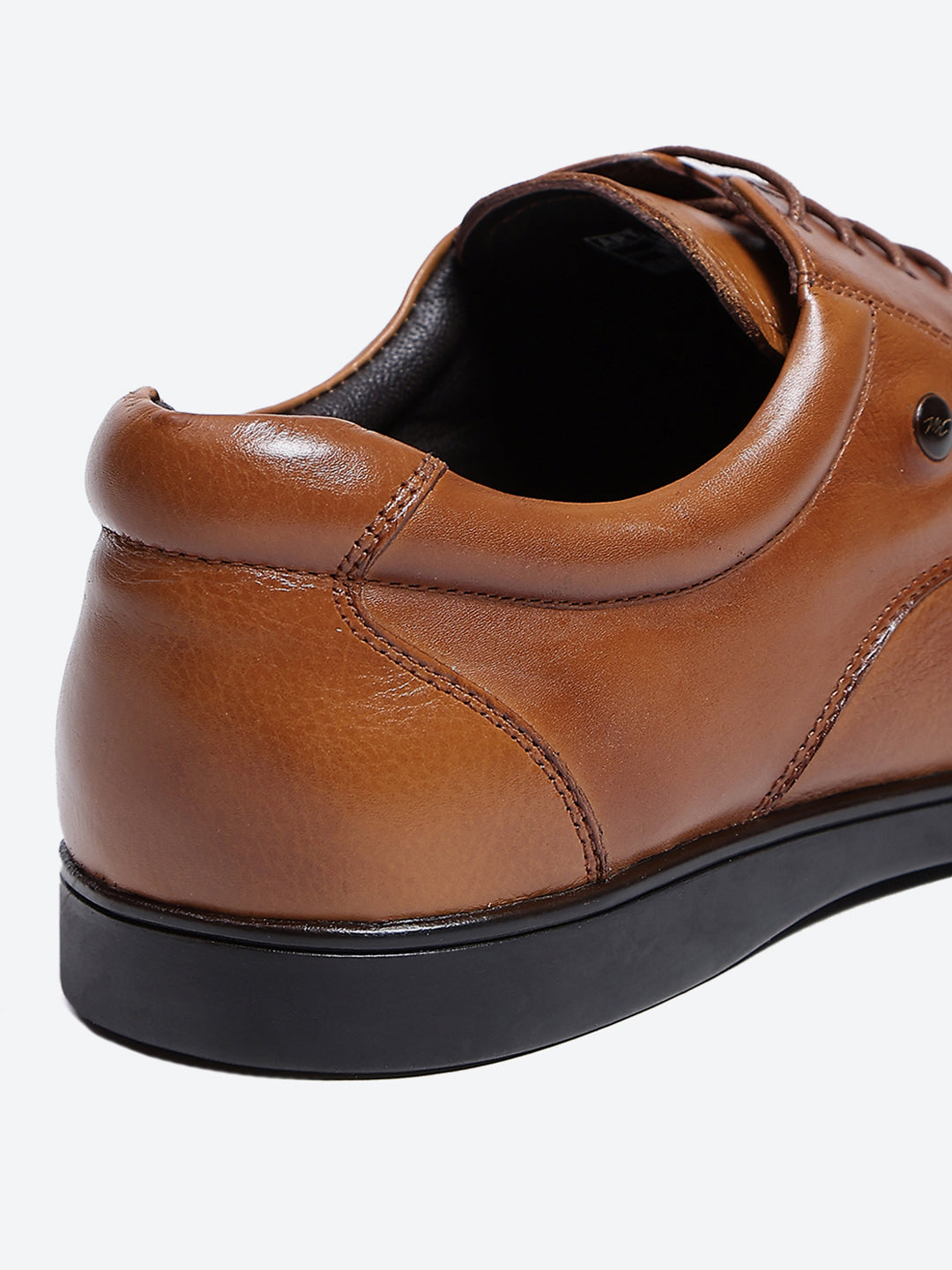 Men Tan Lace Up Leather Formal Derbys