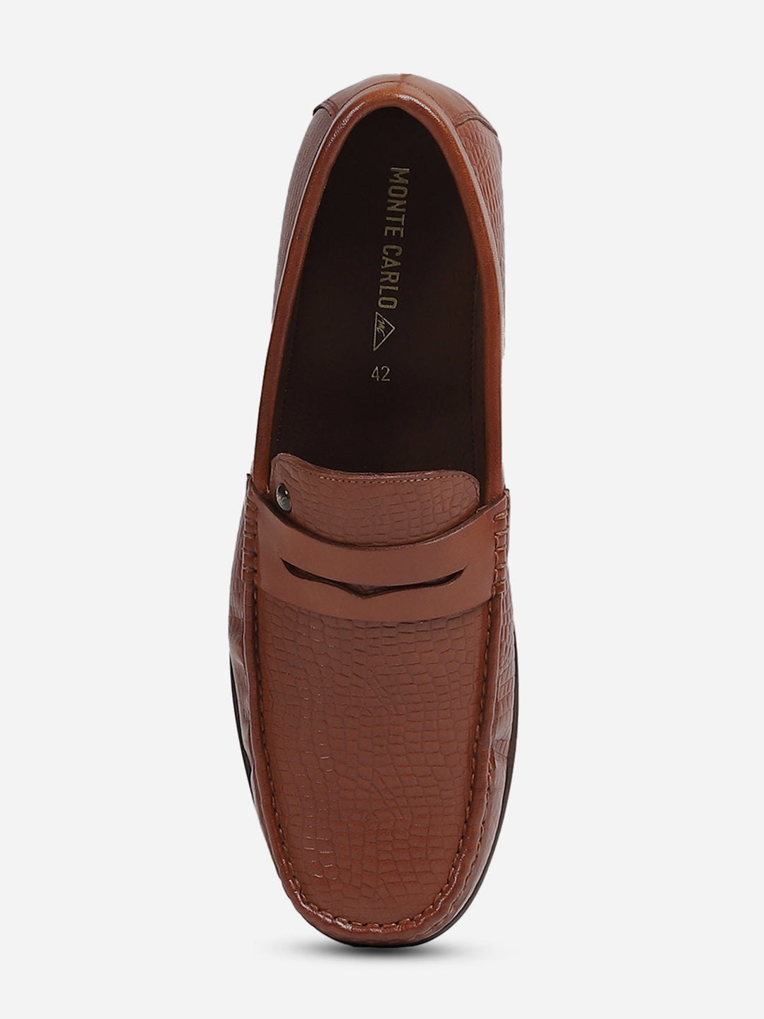 Men Brown Slip-On Genuine Leather Loafer
