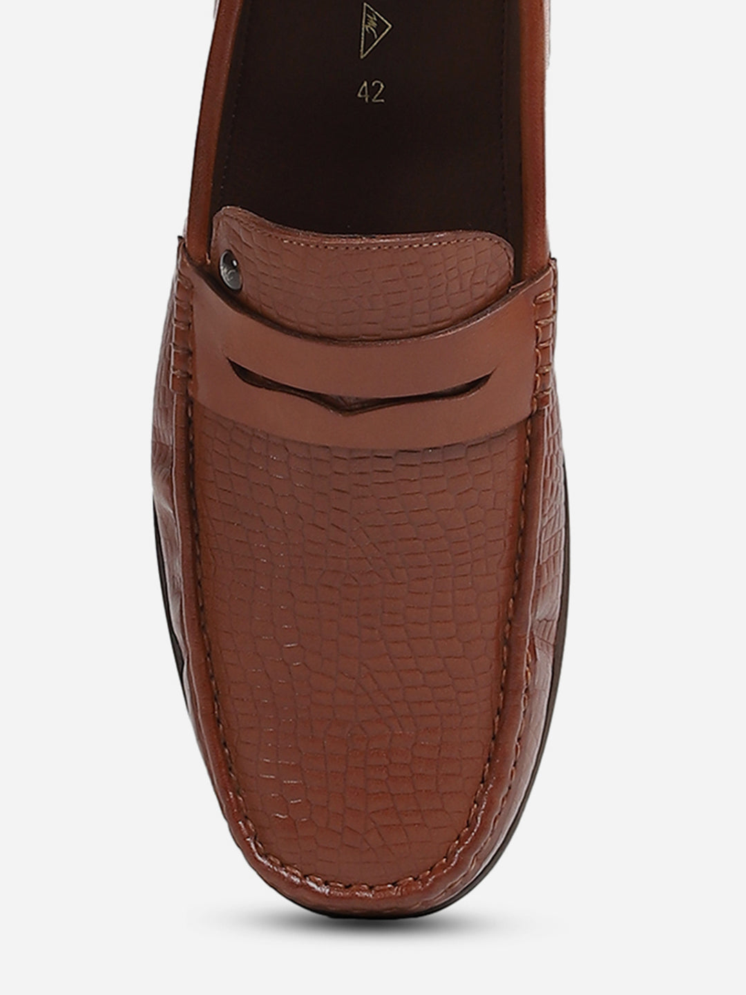 Men Brown Slip-On Genuine Leather Loafer