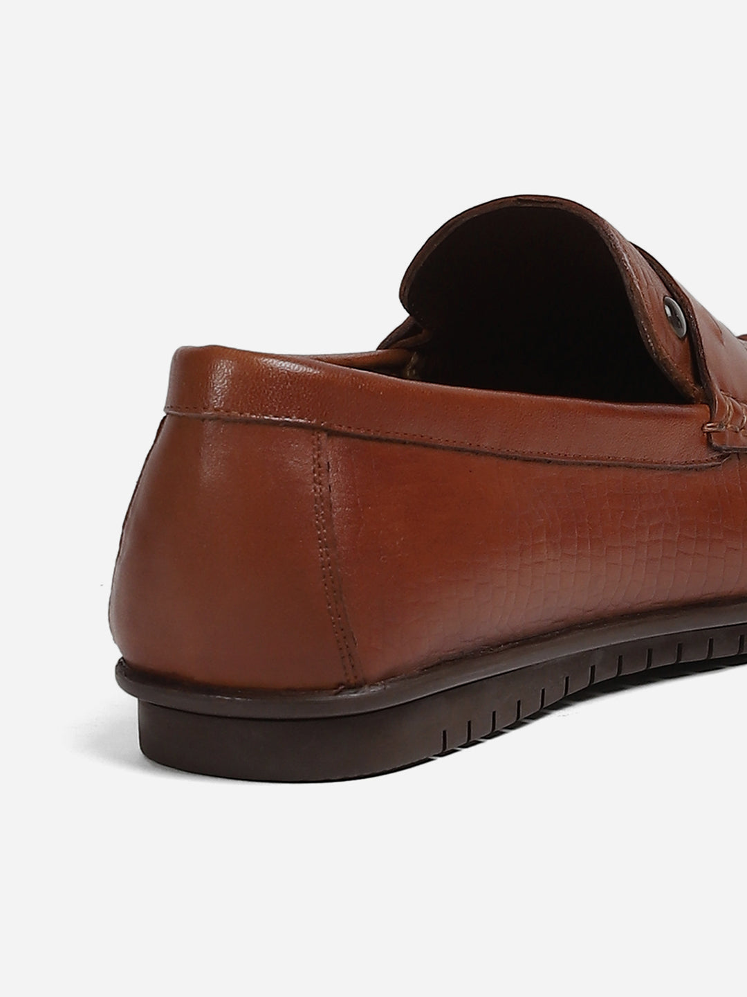 Men Brown Slip-On Genuine Leather Loafer