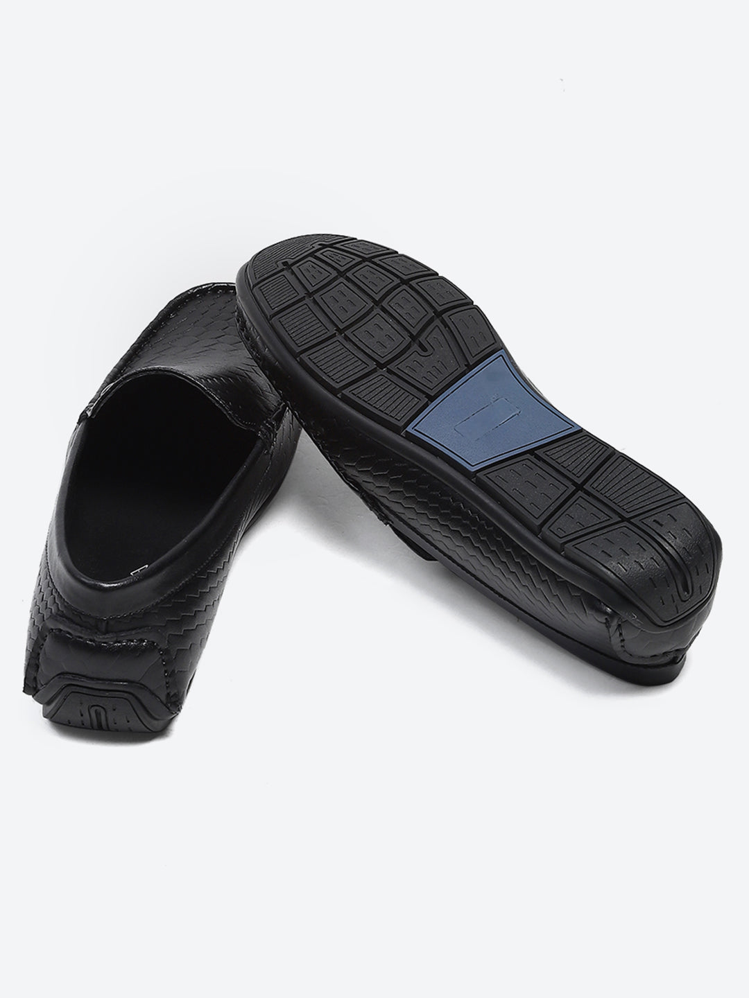 Men Black Slip on Microfibre Loafers