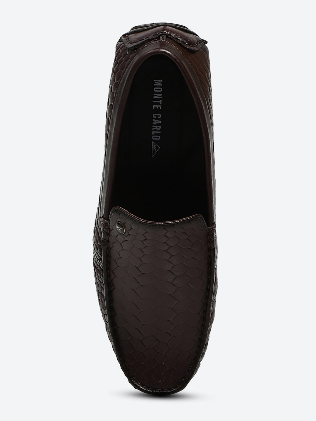 Men Brown Slip on Microfibre Loafers