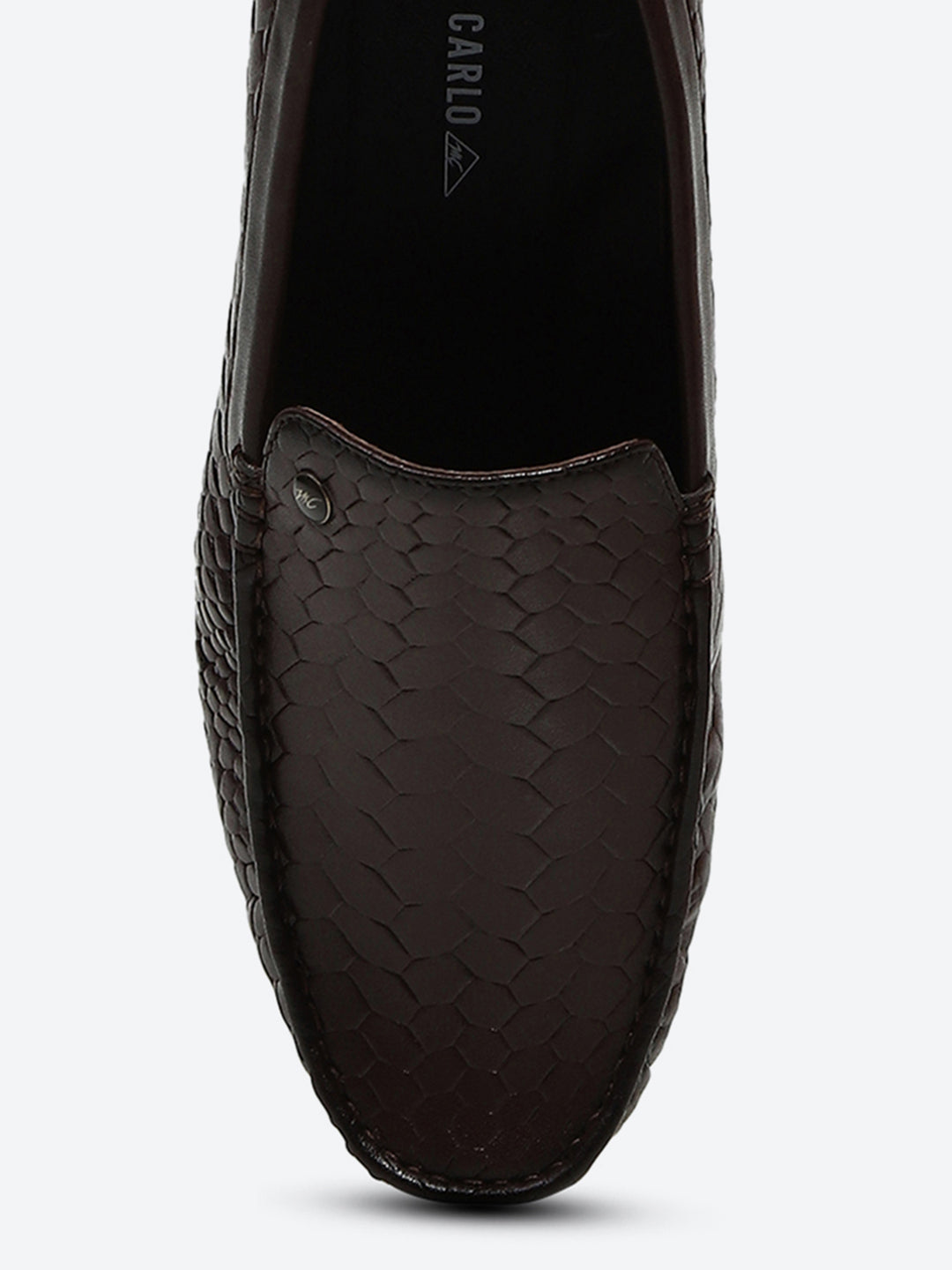 Men Brown Slip on Microfibre Loafers