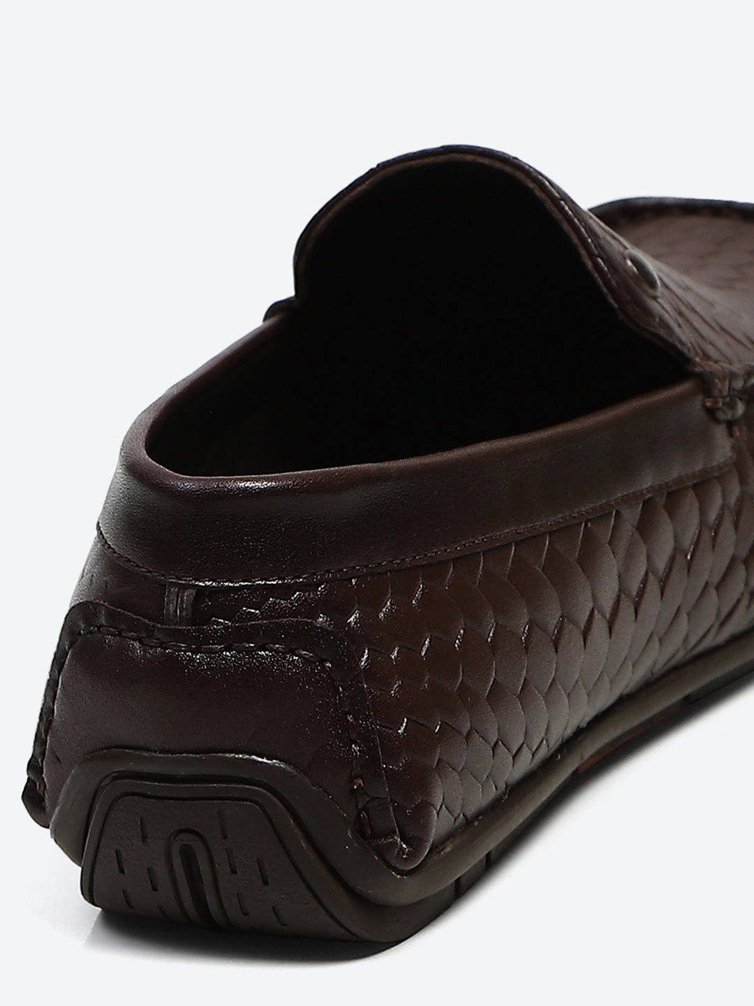 Men Brown Slip on Microfibre Loafers