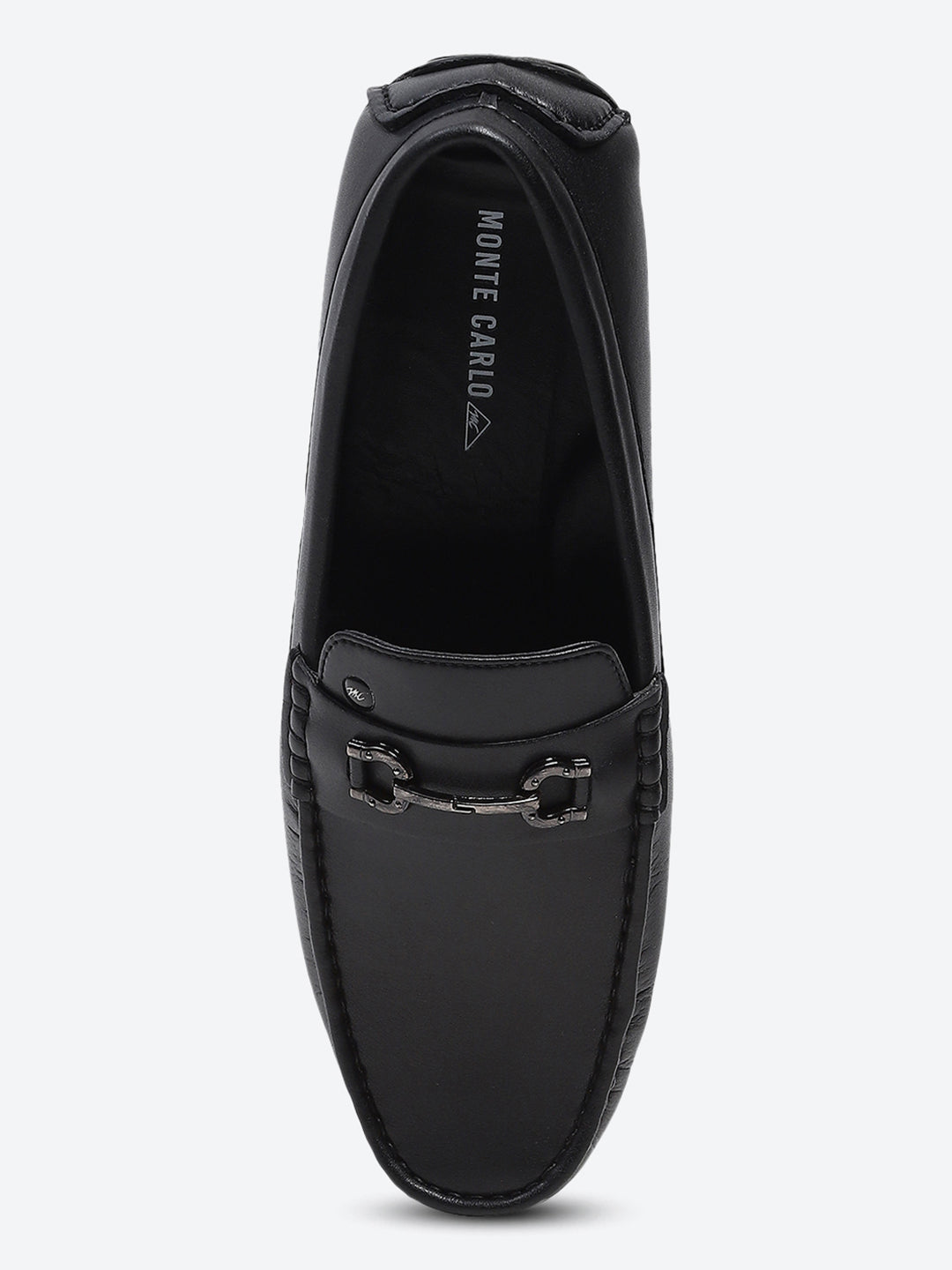 Men Black Slip on Microfibre Loafers
