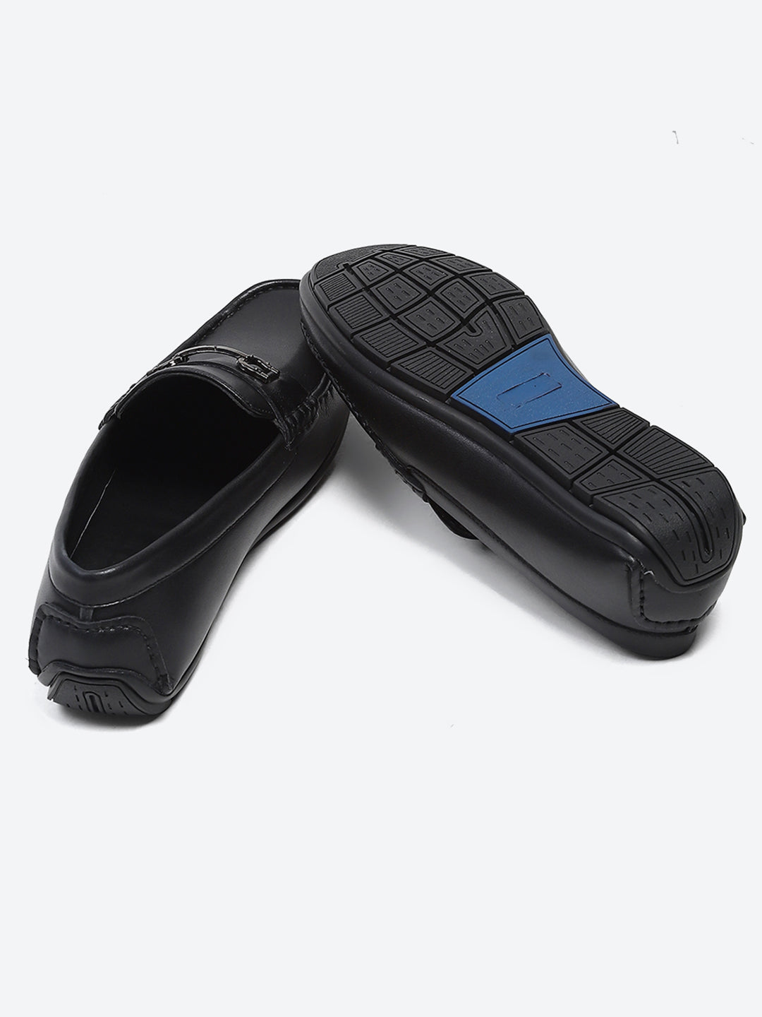 Men Black Slip on Microfibre Loafers