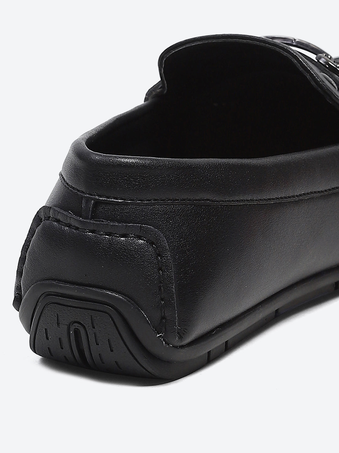 Men Black Slip on Microfibre Loafers