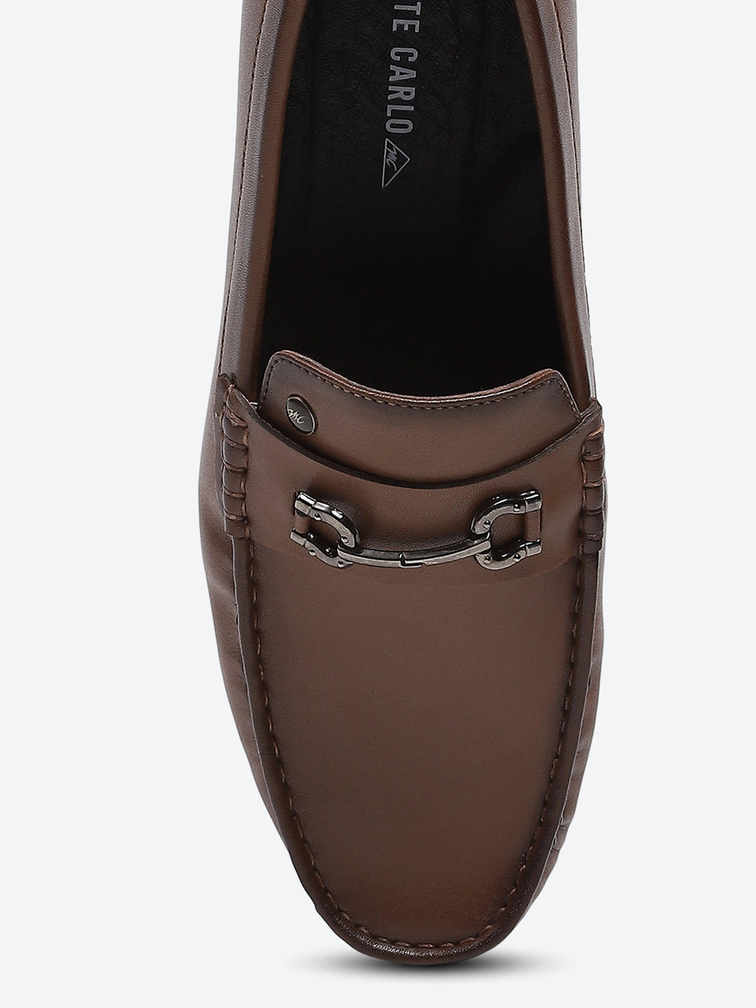 Men Tan Slip on Microfibre Loafers