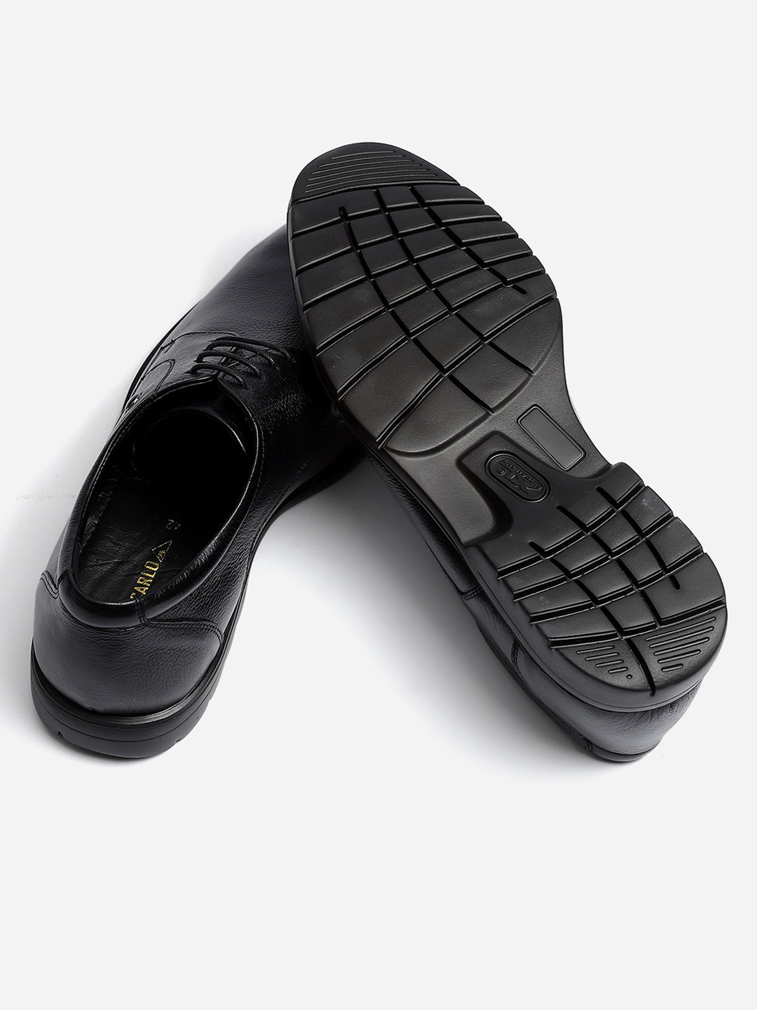 Men Black Lace Up Genuine Leather Formal Derby