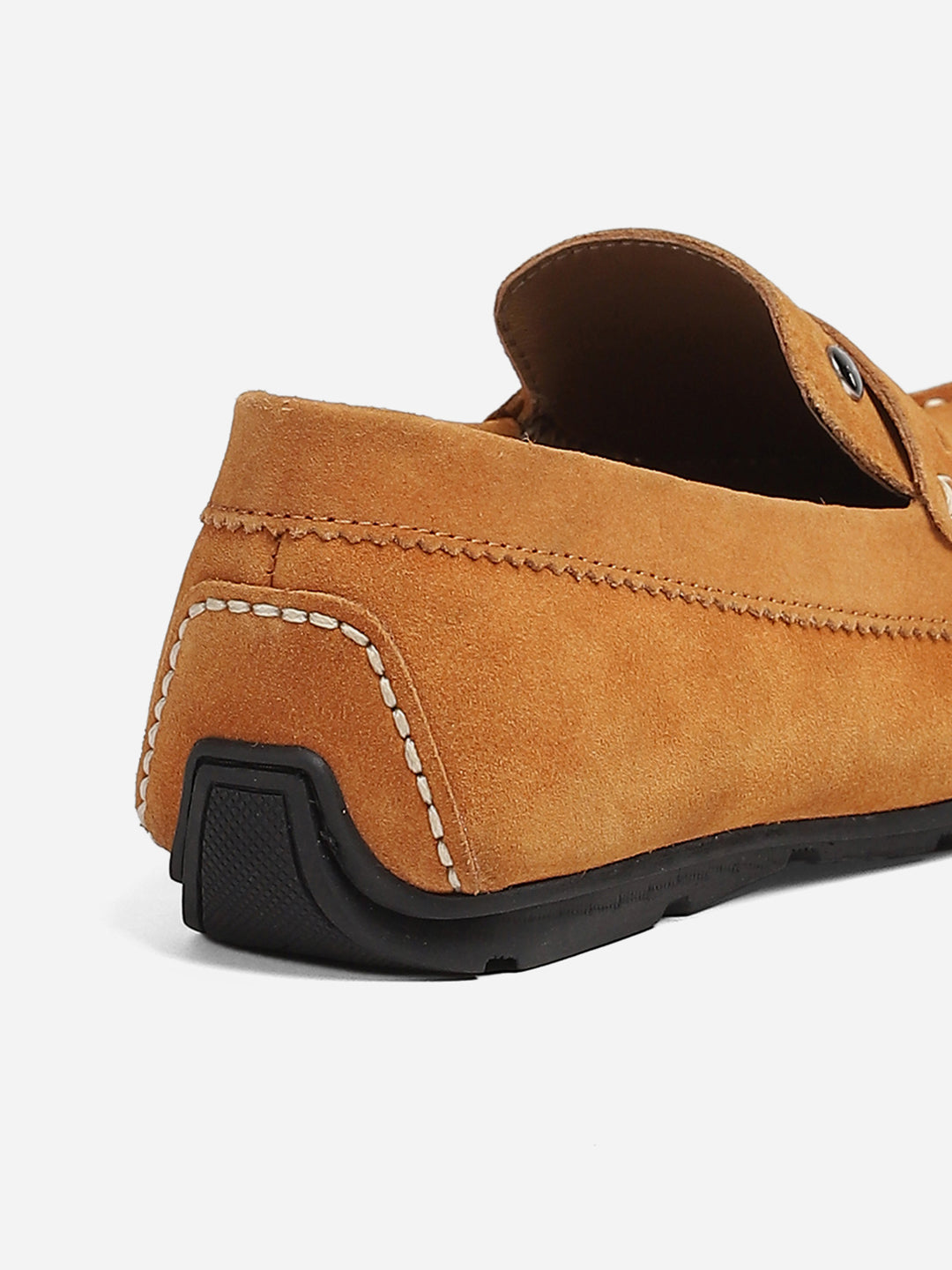 Men Tan Slip-On Genuine Leather Loafer