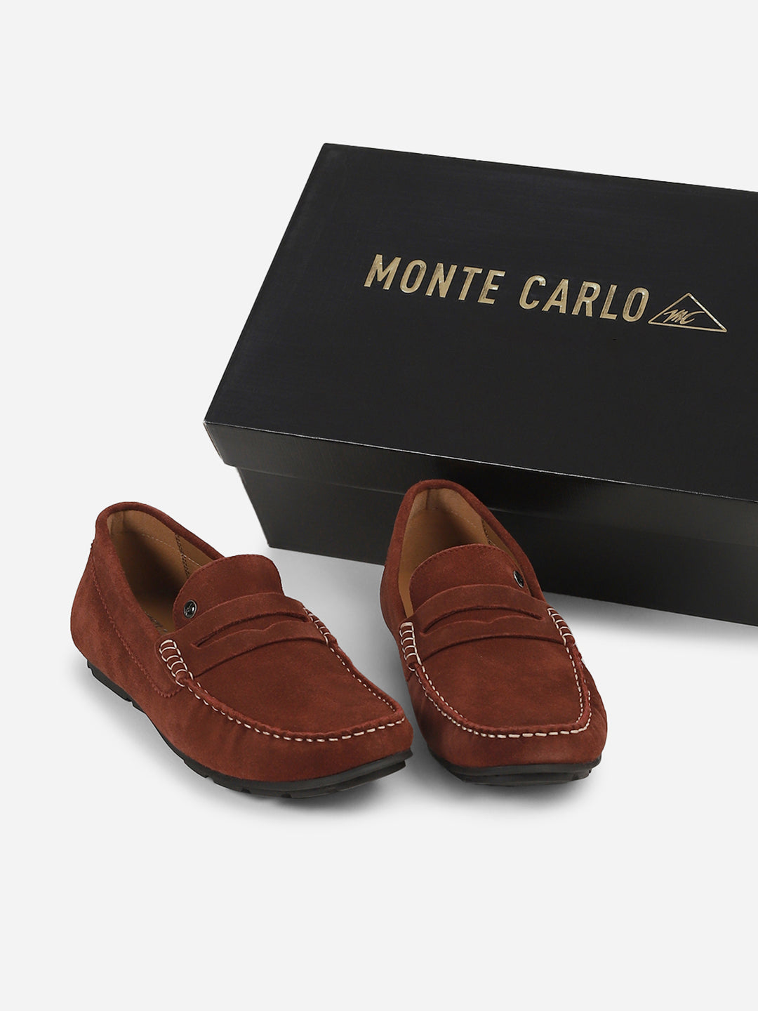 Men Maroon Slip-On Genuine Leather Loafer