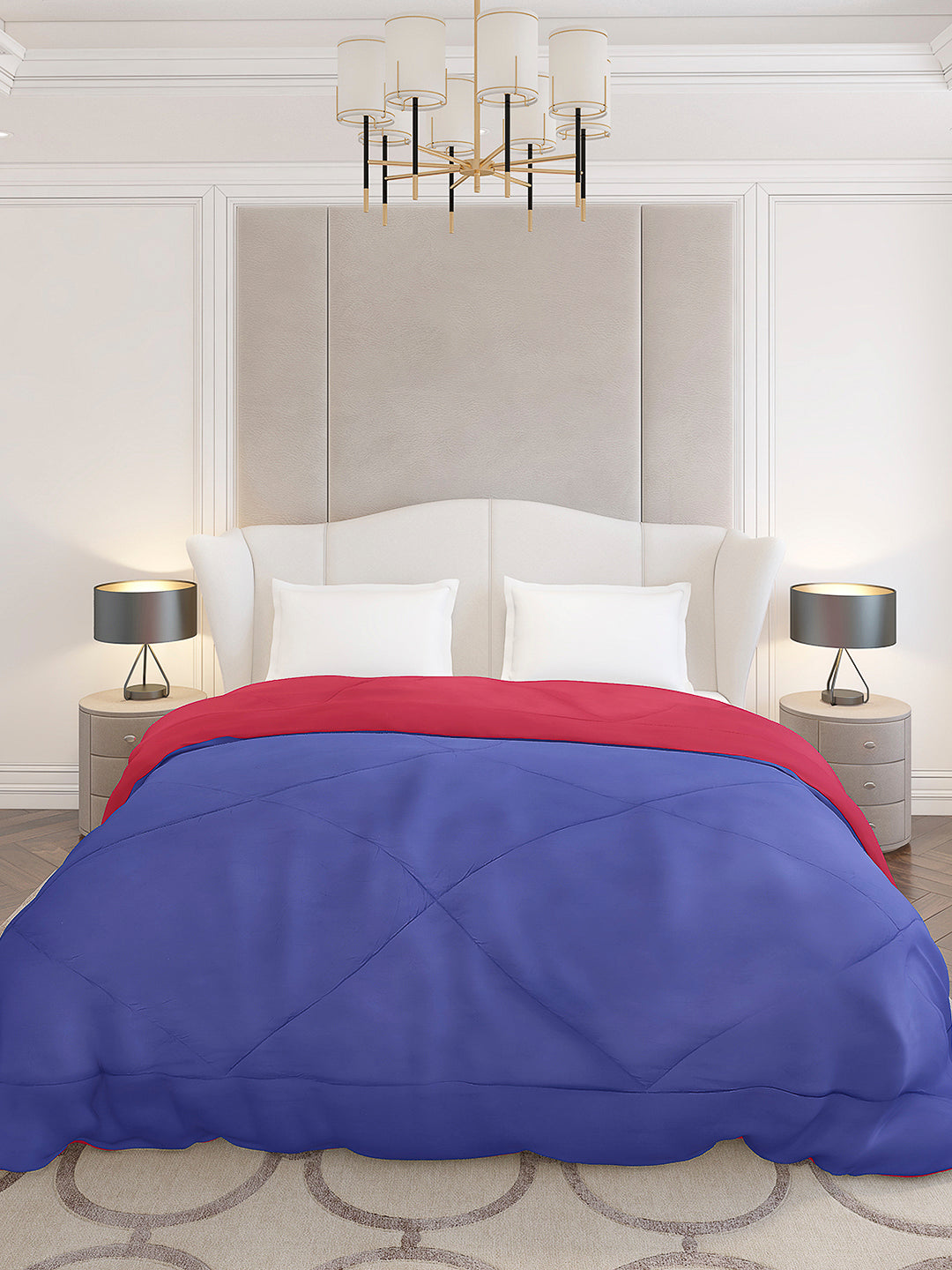 Solid Double Bed 210 GSM Comforter Ava for Mild Winter (Weight 0.9 kg)