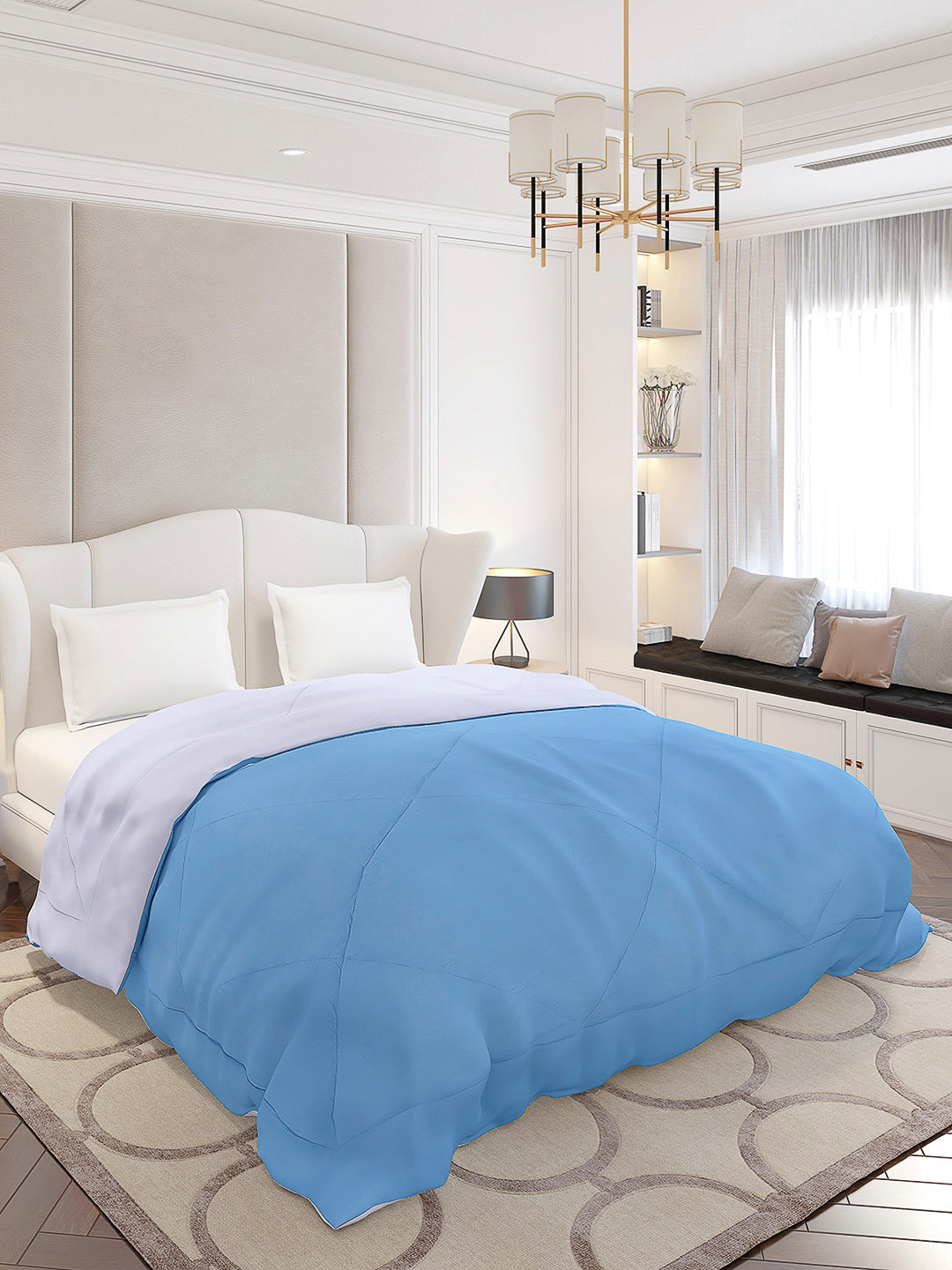 Solid Double Bed 210 GSM Comforter Ava for Mild Winter (Weight 0.9 kg)